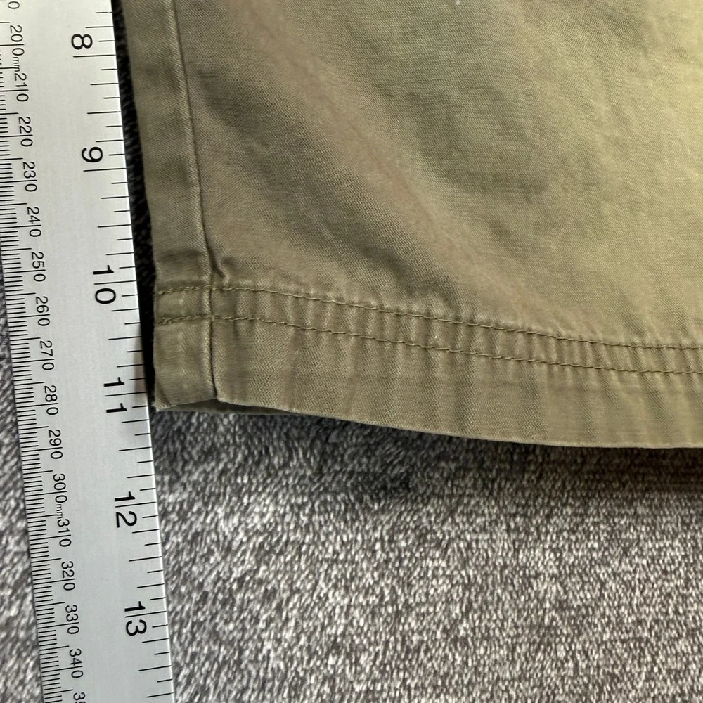 Columbia Cargo Shorts Mens 38 Olive Green Cotton Utility Hiking Paint Splatter